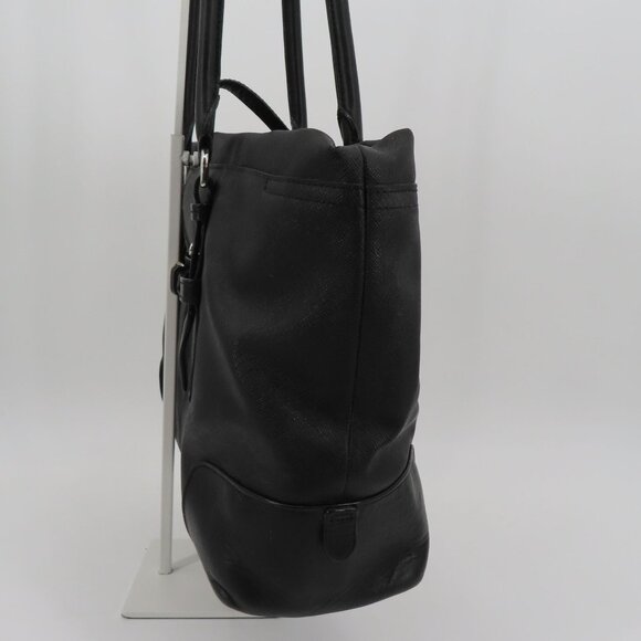 Tumi Villa Turin 73105D2 Black Canvas Work Travel Tote Handbag Purse Bag Commute - Picture 10 of 16